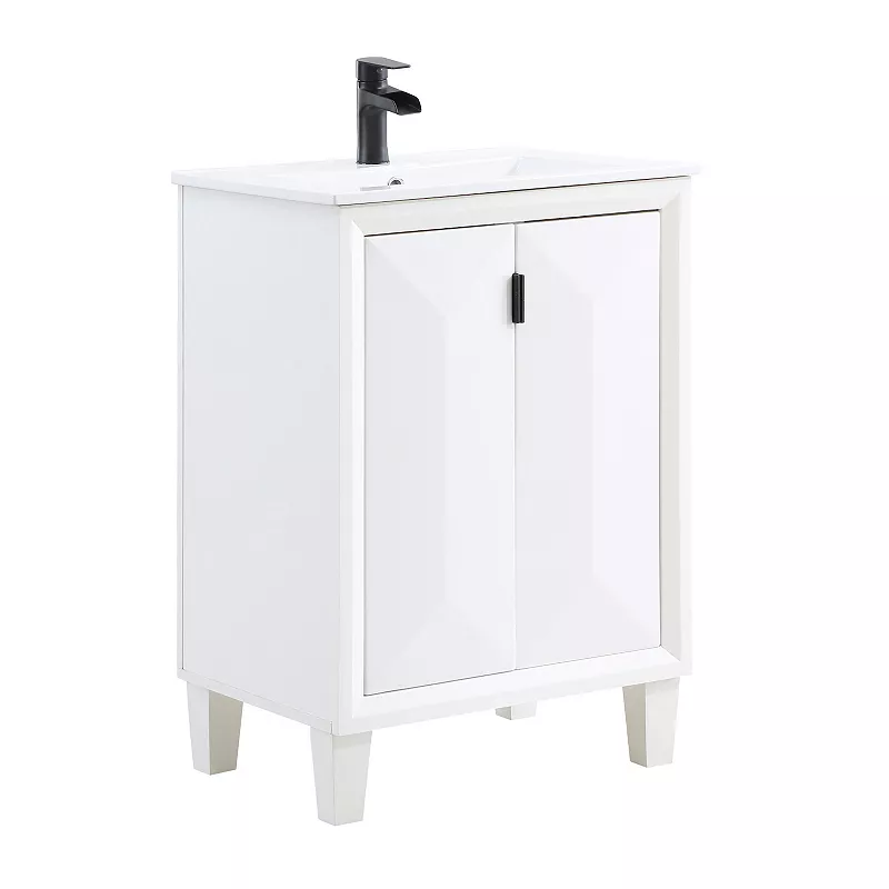 MANHATTAN COMFORT Hyde Bathroom Vanity Sink Floor Decor