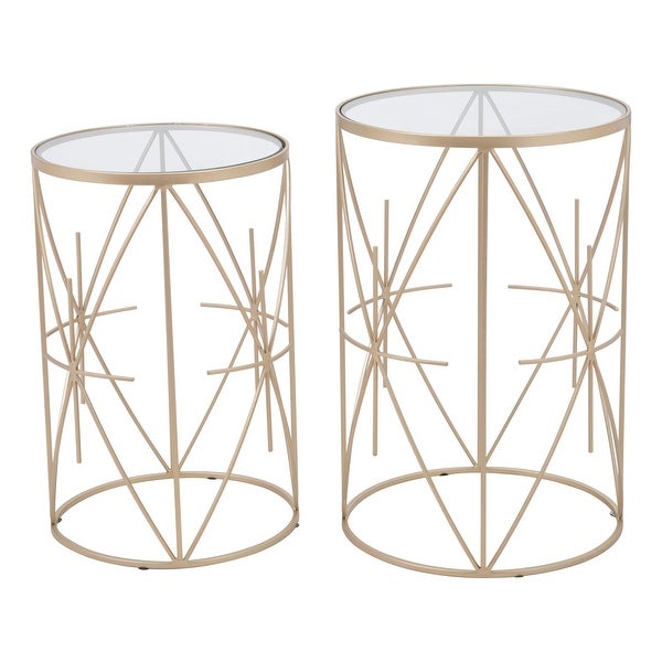 Blue Brook of 2 Hadrian Side Tables Gold