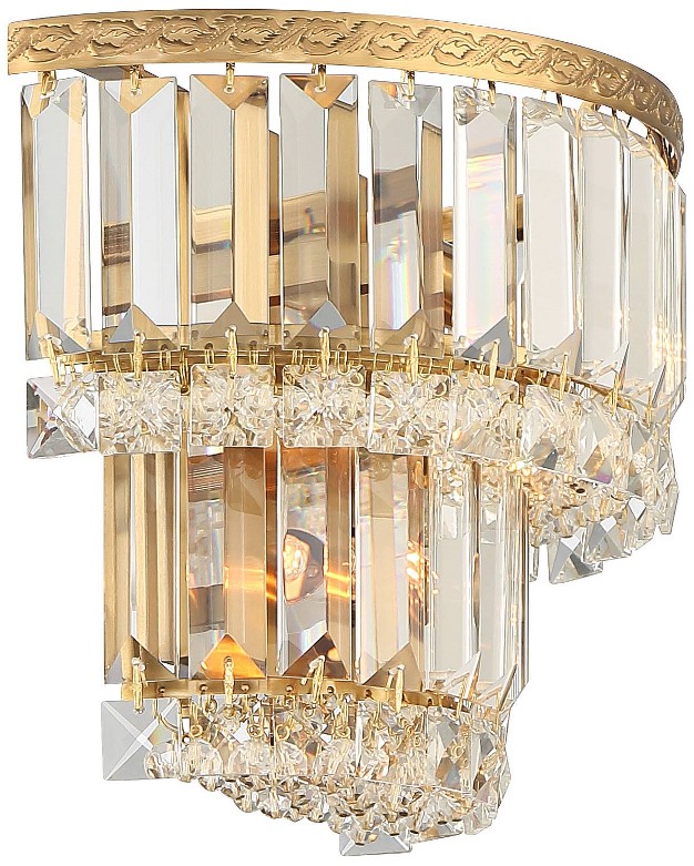 2 light Led Fixture Clear Crystal For Bedroom Bathroom