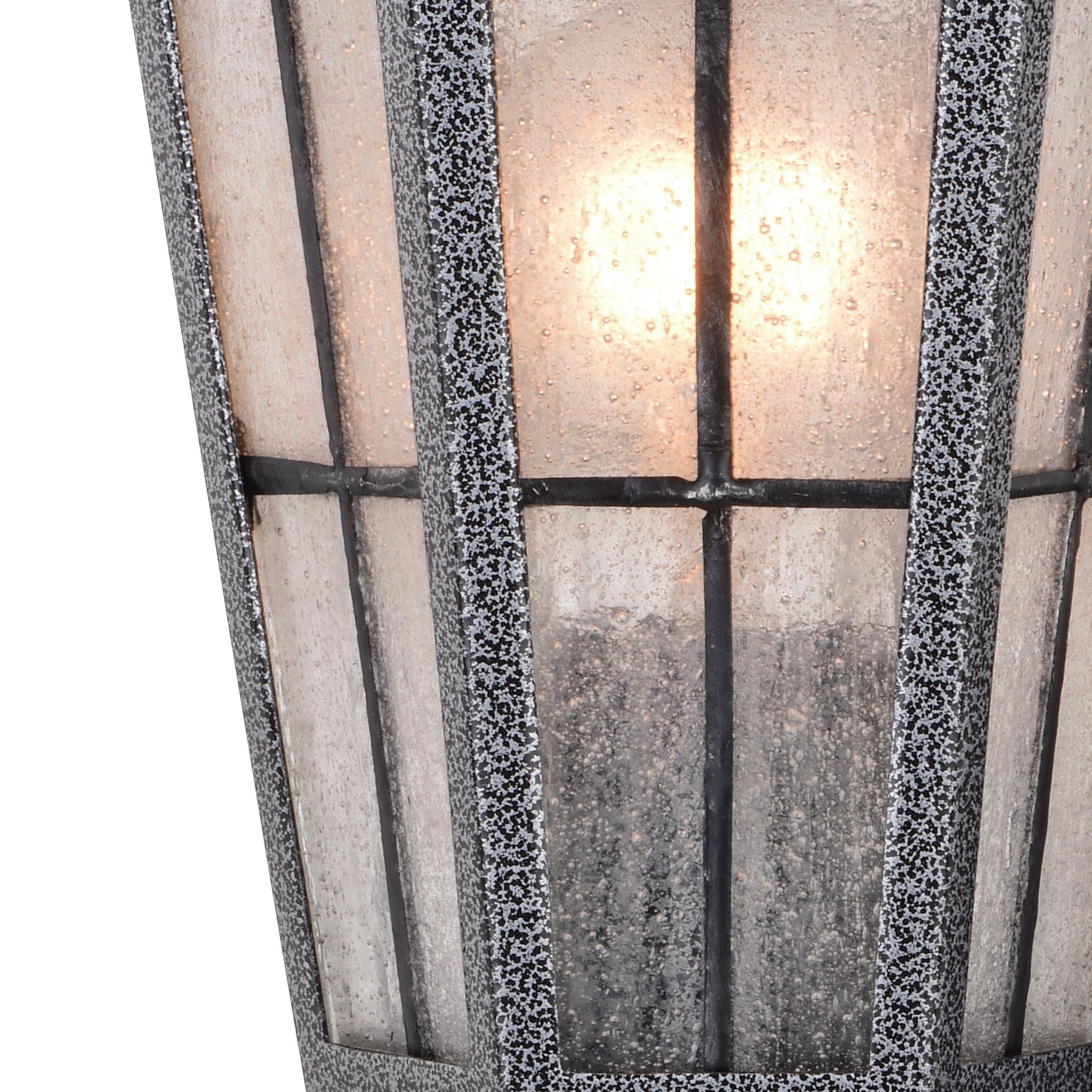 York Textured Pewter Motion Sensor Dusk to Dawn Traditional Outdoor Wall Light with Clear Glass