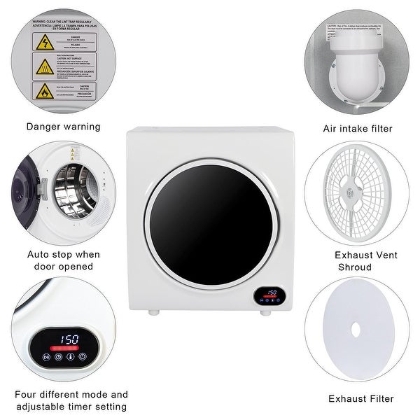 2.6 Cu.Ft. Compact Portable Household Dryer with LED Display