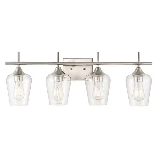 GetLedel 4-light Vanity Light Sconce With Clear Glass Shades