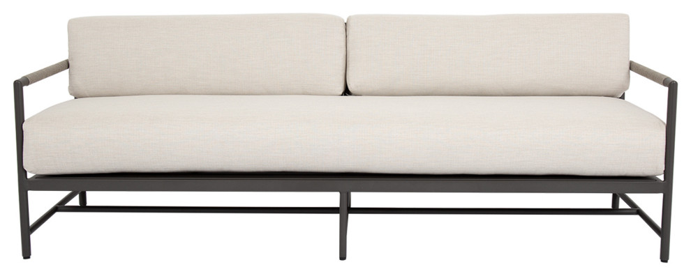 Pietra Sofa With Echo Ash Cushion   Beach Style   Outdoor Sofas   by Sunset West Outdoor Furniture  Houzz