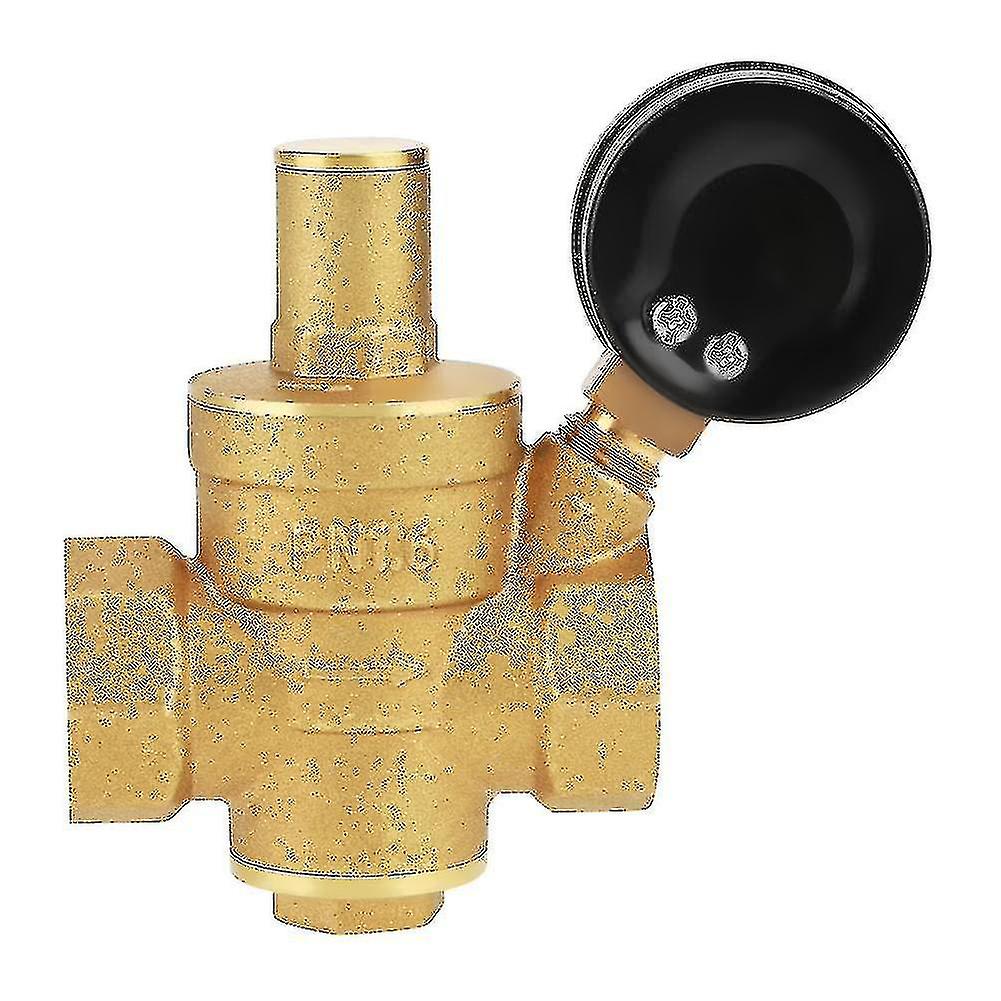 Adjustable Water Pressure Reducer Dn20， Brass Regulator + Water Pressure Gauge Pressure Gauge (dn20)