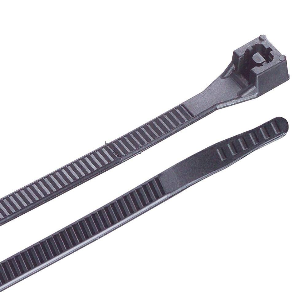 Commercial Electric 14 in. Cable Tie 75 lb. Black (100-Pack) 46-315UVB