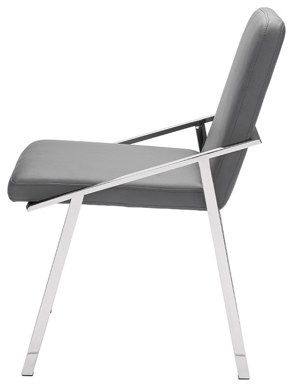 Nika Grey Naugahyde Dining Chair   Contemporary   Dining Chairs   by Beyond Design  ampMore  Houzz