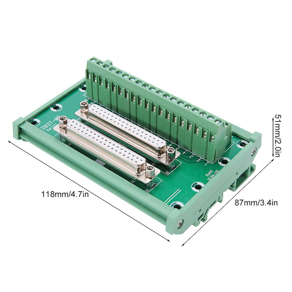 Db37-m6 Double Female Head Din Rail Mount Interface Module Terminal Block Board Connector