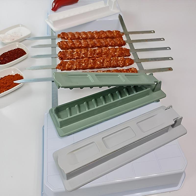 Single Row Kebab Maker Bbq Meat Skewer Machine Kebabpressmaker Reusable Plastic Bbq Skewer Maker  Kebab Preparation Bbq Tools