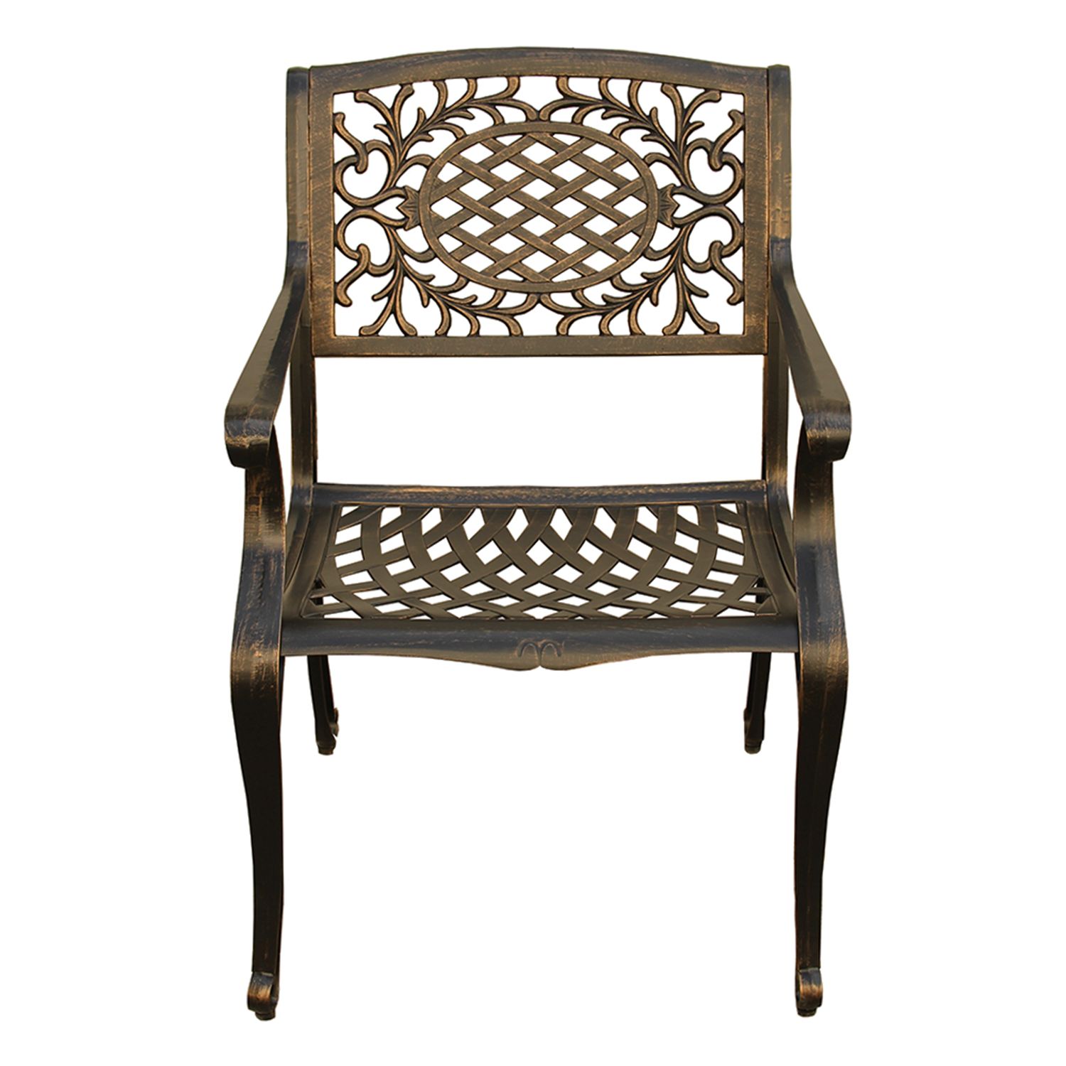 Ornate Bronze Finish Indoor  / Outdoor Dining Chair