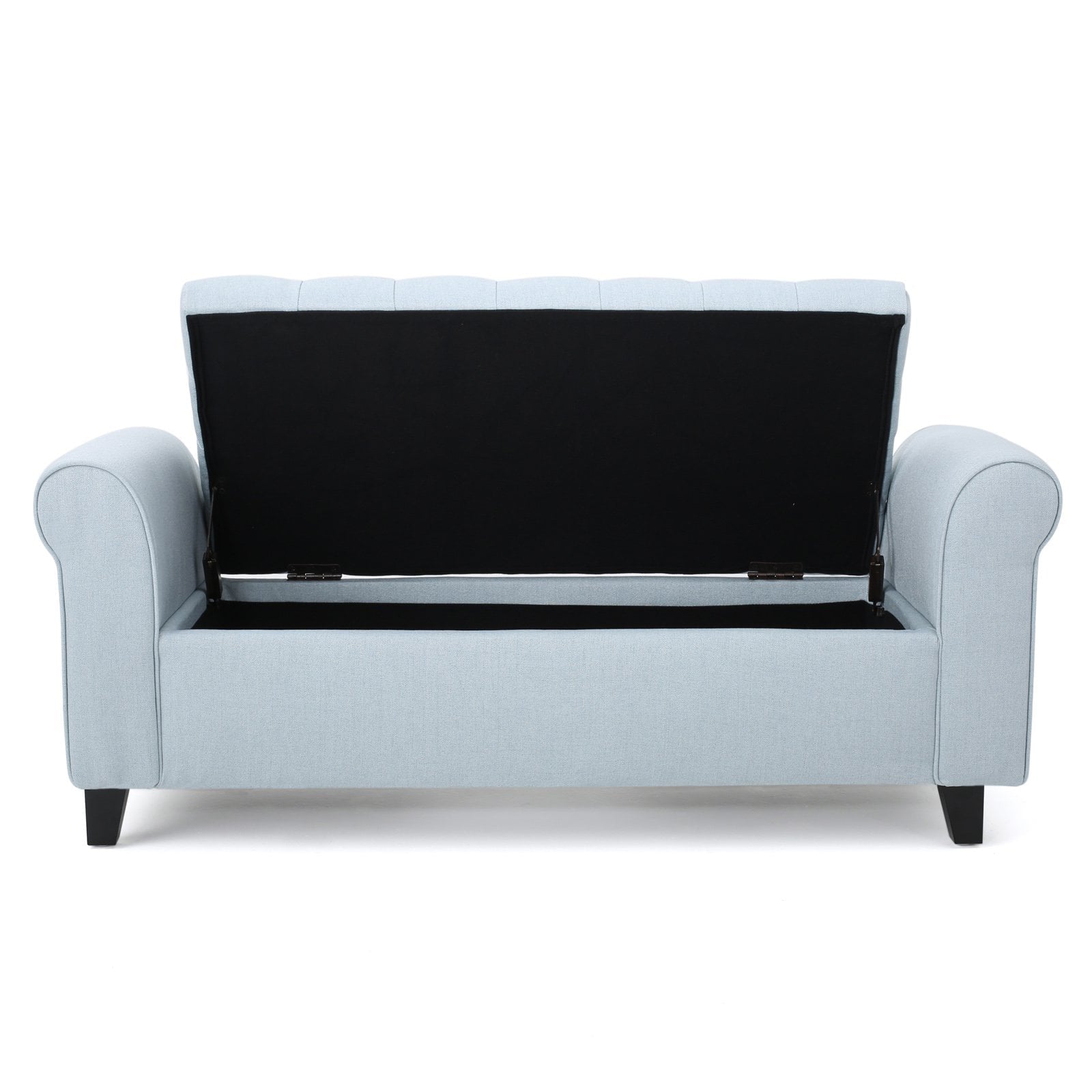 Ultima Fabric Armed Indoor Storage Bench, Blue