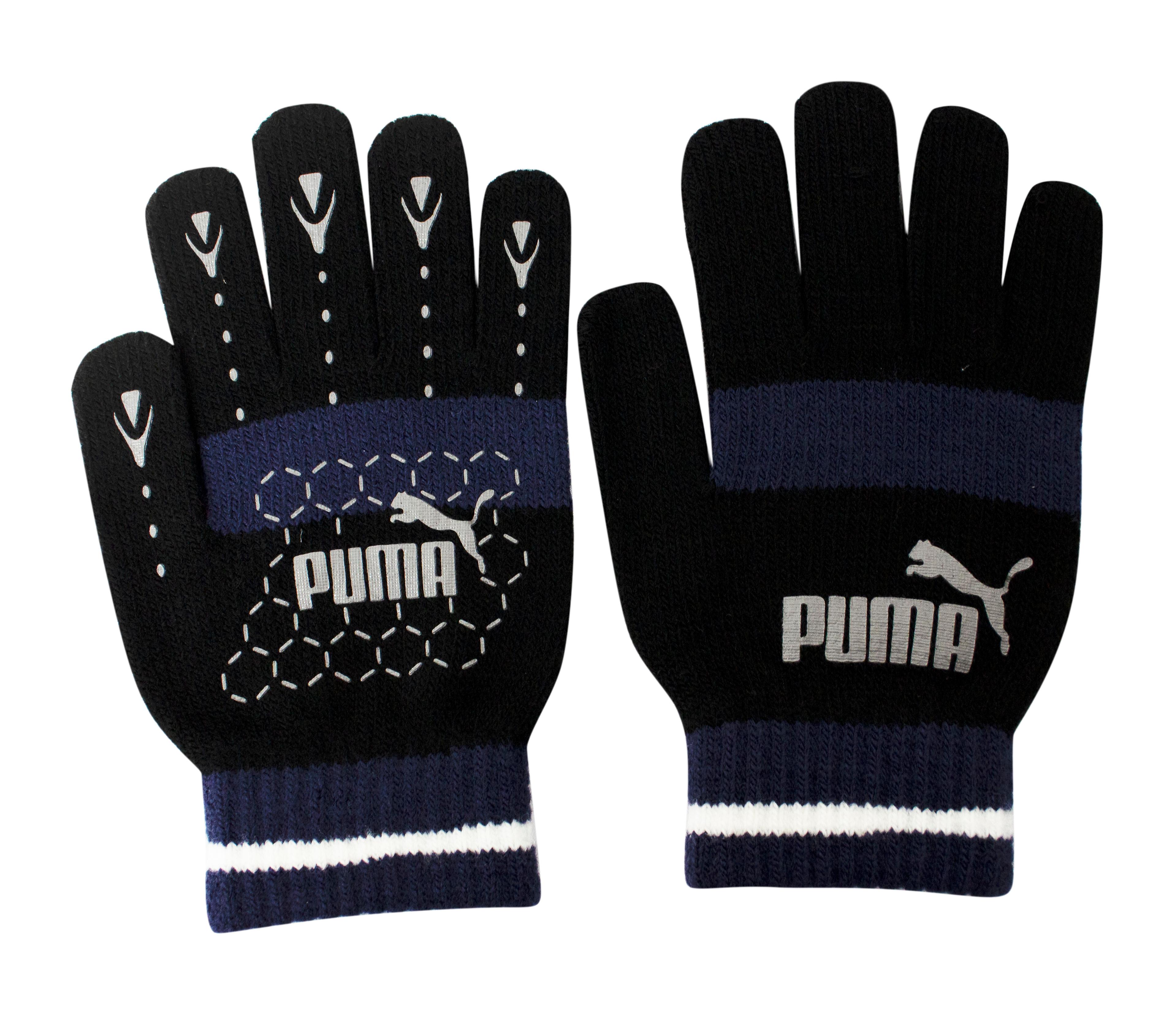 Puma No 1 Logo Cat Magic Winter Unisex Gloves 7G Black Blue 041504 01