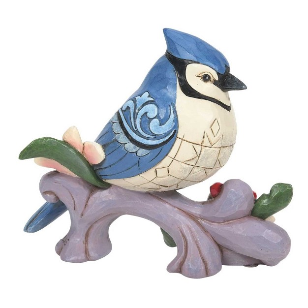 Jim Shore Crested In Blue One Figurind 4 5 Inches Blue Jay Figurine 6012264 Resin Blue