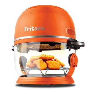 Fritaire Fritaire Self-Cleaning Glass Bowl Air Fryer 5 qt. 6 Functions BPA Free RotisserieTumbler Orange Fritaire-01-OR