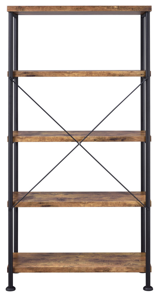 Analiese 4 shelf Bookcase Antique Nutmeg   Modern   Bookcases   by Modon  Houzz