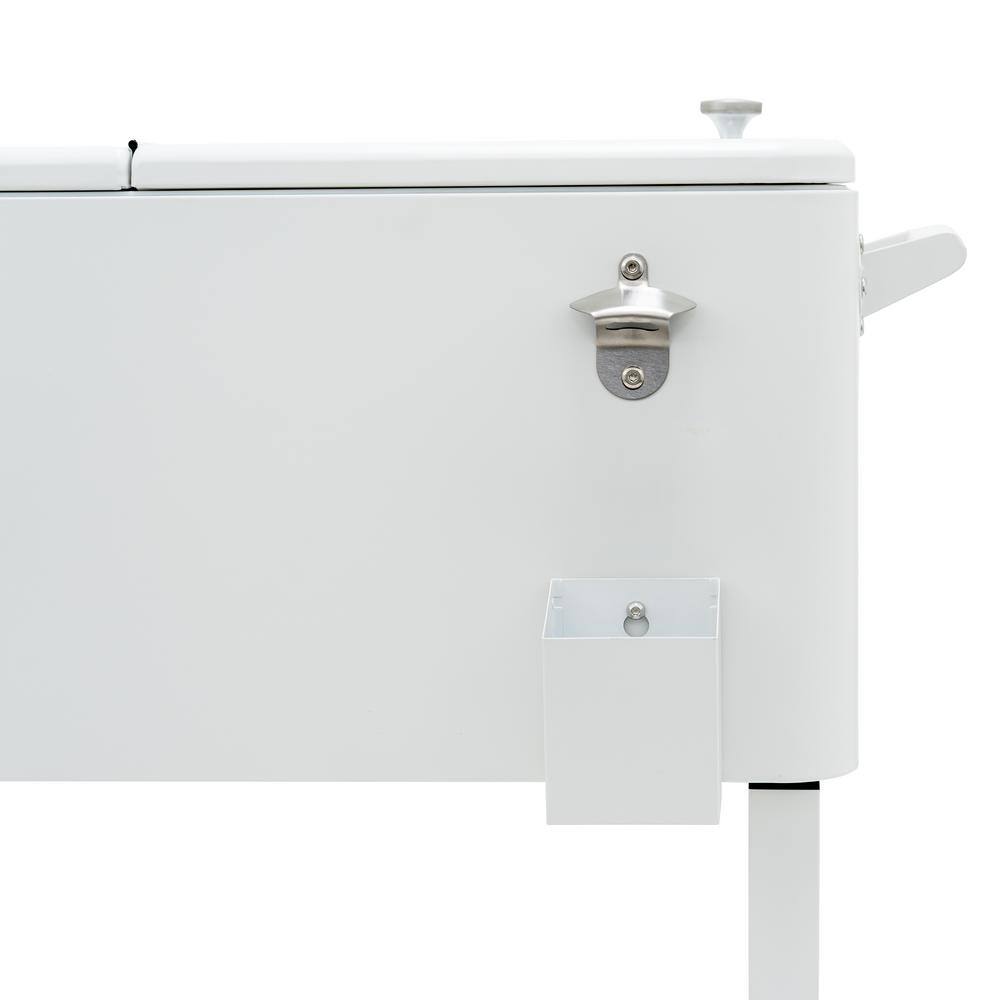 Permasteel 80 qt. White Outdoor Patio Cooler with Removable Basin PS-223-WT