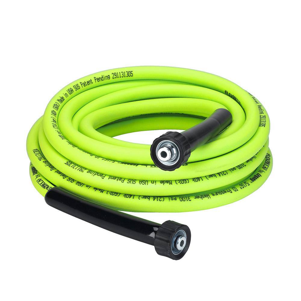 Flexzilla 516 in. x 25 ft. 3100 PSI Pressure Washer Hose with M22 Fittings HFZPW3525M