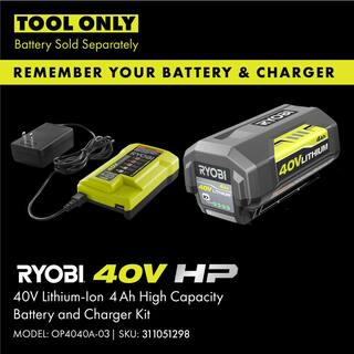 RYOBI 40V HP Brushless 12 in. Top Handle Battery Chainsaw (Tool Only) RY40509BTL