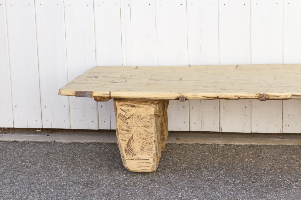 Antique Bleached Wood Naga Table   Farmhouse   Coffee Tables   by De cor  Houzz