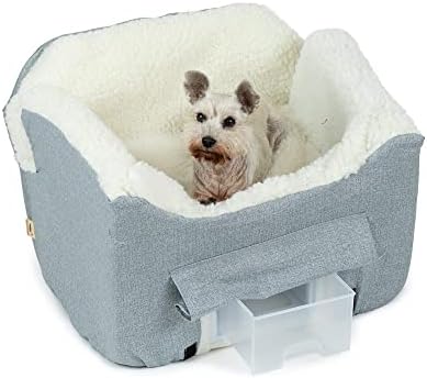 Lookout II Dog Car Seat， Dog Booster Seat， Stone Diamond， Medium