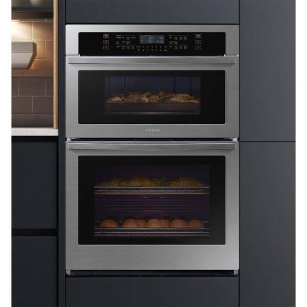  30 in. 1.95.1 cu. ft. Wi-Fi Connected Electric Microwave Combination Wall Oven in Stainless Steel NQ70T5511DS