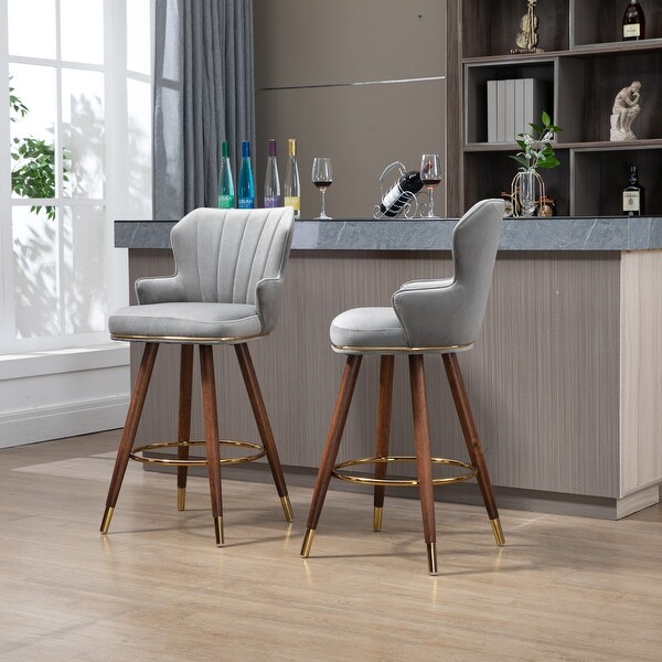 wivel Bar Stools with Backrest Footrest ，with a fixed height of 360 degrees