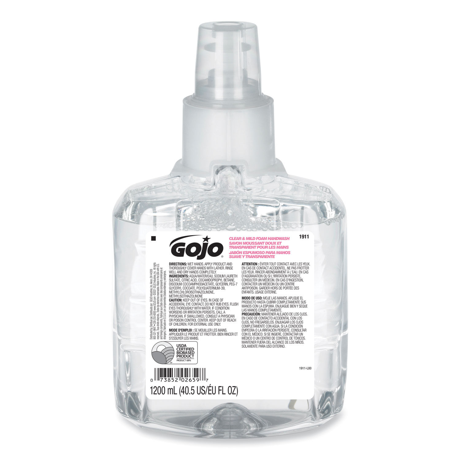 Clear and Mild Foam Handwash Refill by GOJOandreg; GOJ191102CT