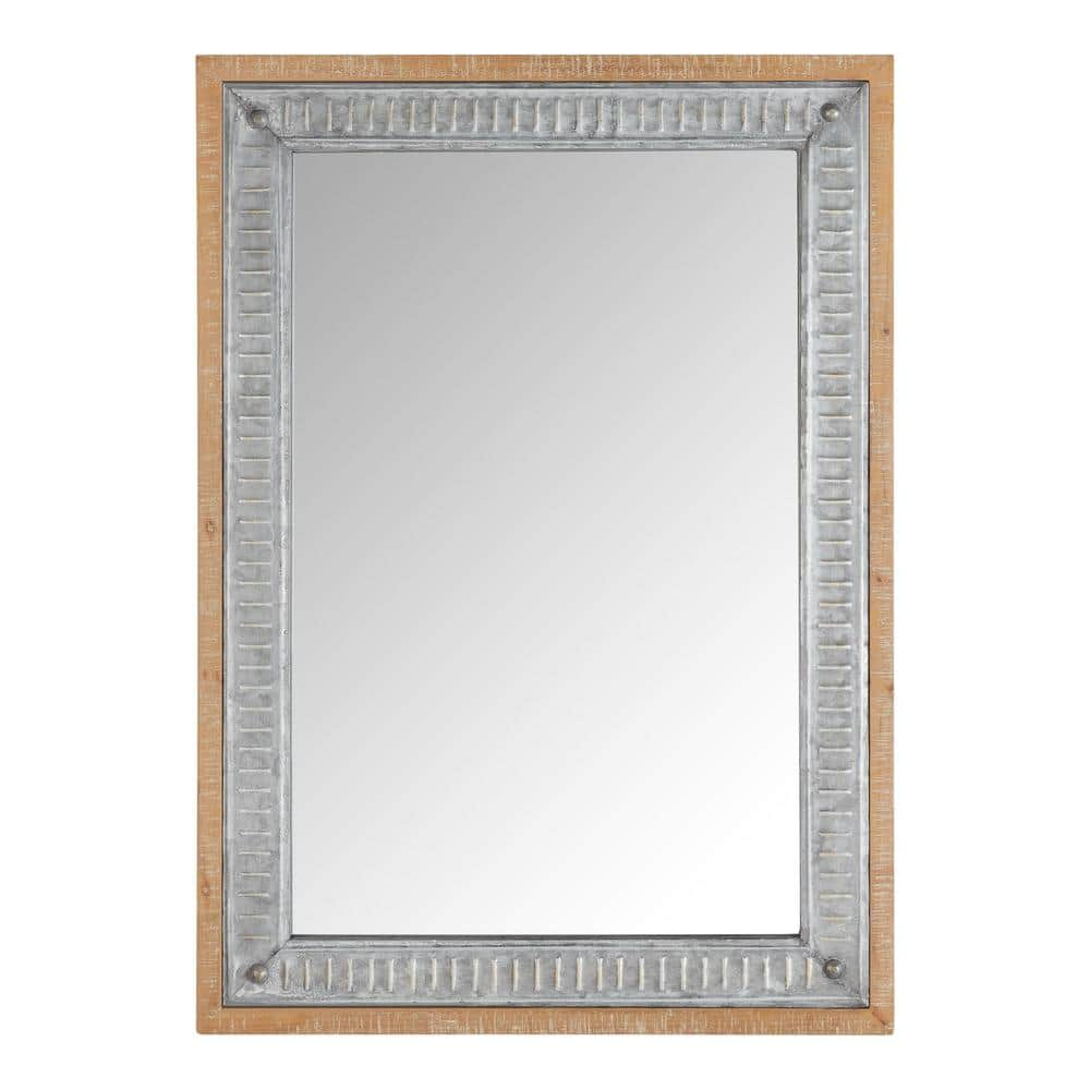 Home Decorators Collection Small Rectangle Galvanized Antiqued Farmhouse Accent Mirror (20 in. H x 28 in. W) P180221XXB