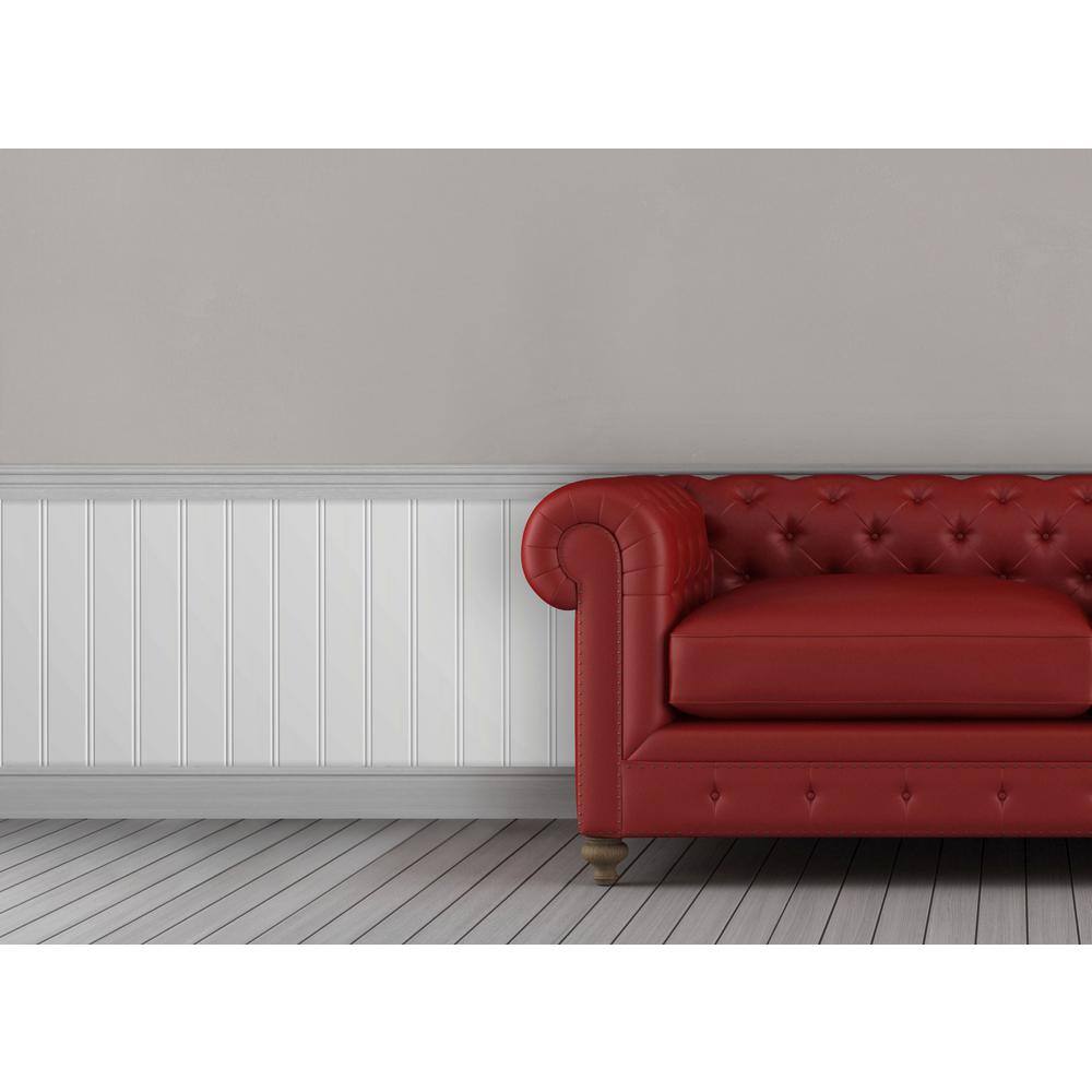 EUCATILE 316 in. x 32 in. x 48 in. White True Bead Wainscot Panel 975-891