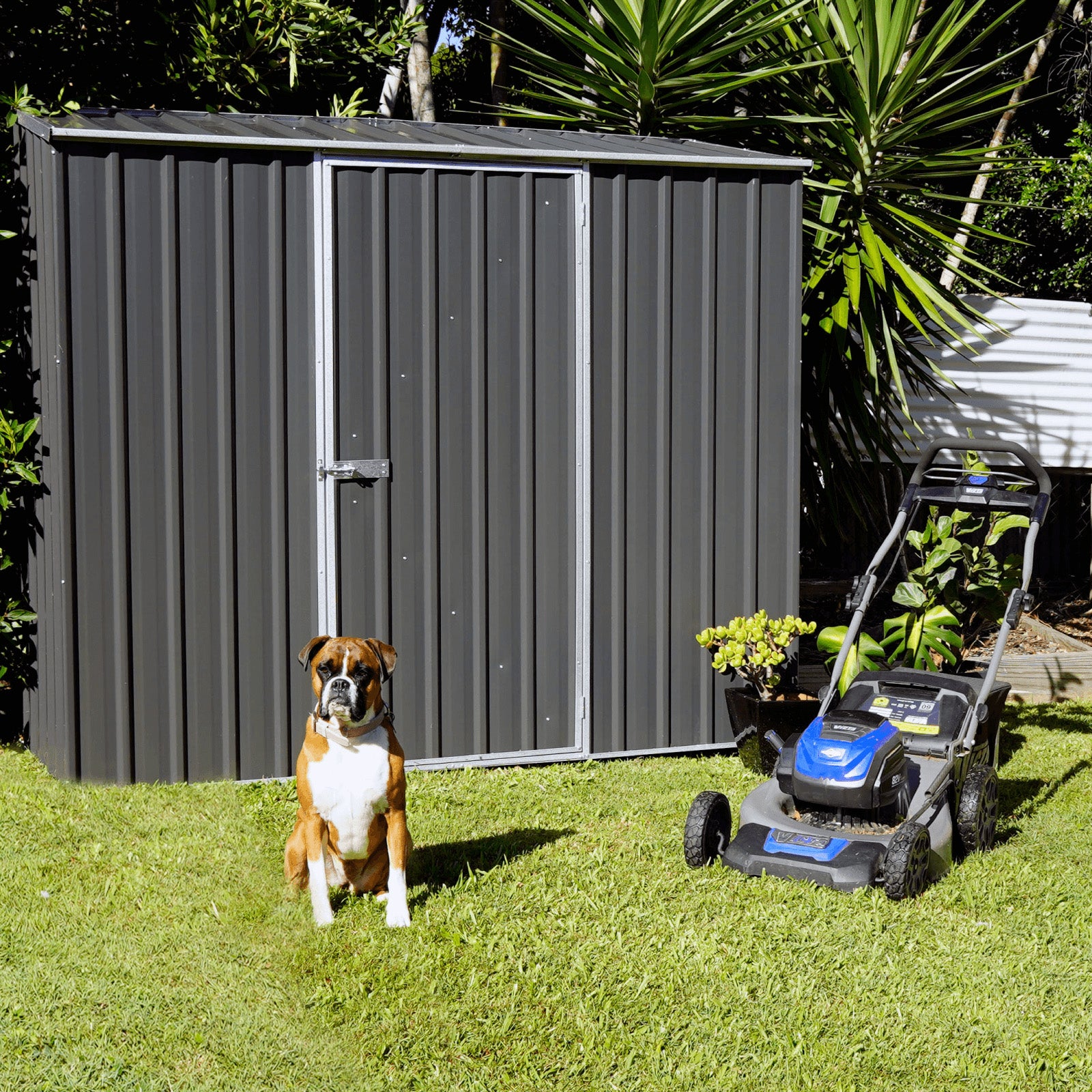 Absco Sheds 7 x 3 ft. Space Saver Metal Storage Shed, Gray