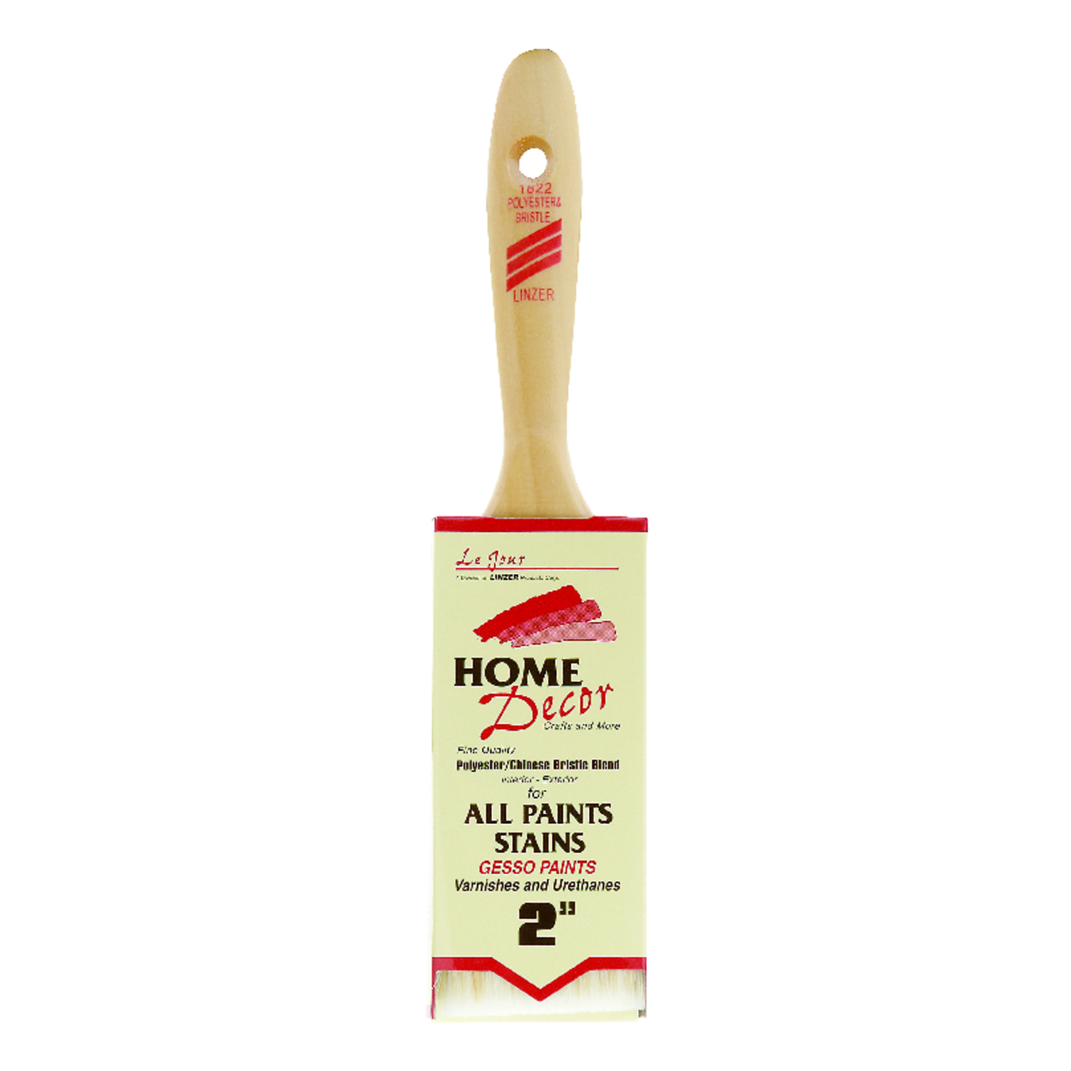 Linzer Home Decor 2 in. Flat Paint Brush