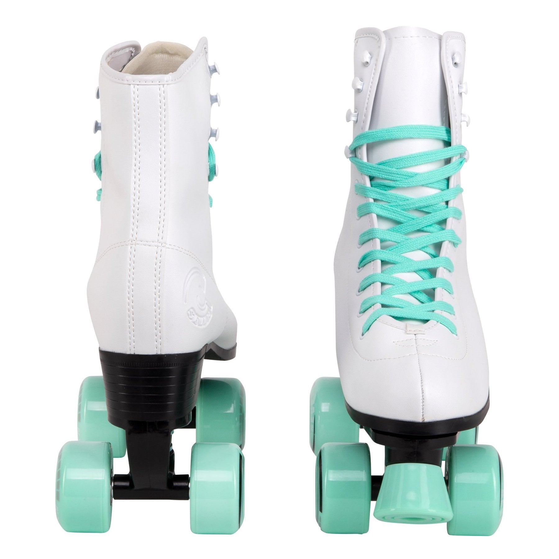 C7 Skates Quad Roller Skates， Great for Outdoor Use， Many Color Varieties (Mint， Women's 8 and Men's 7)