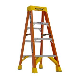 Werner 4 ft. Fiberglass Step Ladder (8 ft. Reach Height) with 300 lbs. Load Capacity Type IA Duty Rating NXT1A04