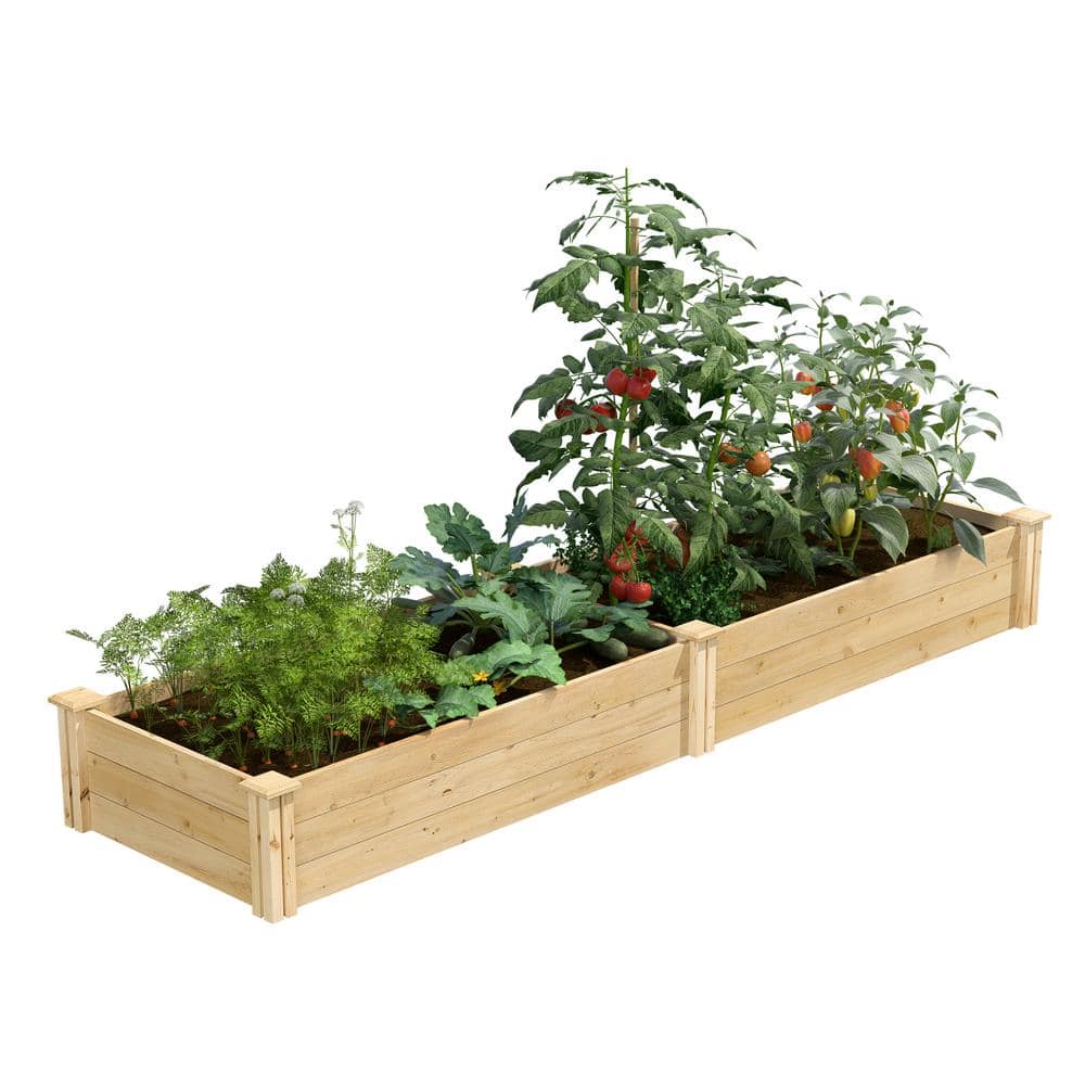 Greenes Fence 2 ft. x 8 ft. x 10.5 in. Original Cedar Raised Garden Bed RC24966T