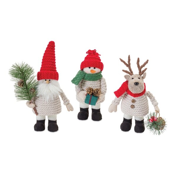 Santa/Snowman/Moose (Set of 6) 8H，9H，10.5H Fabric