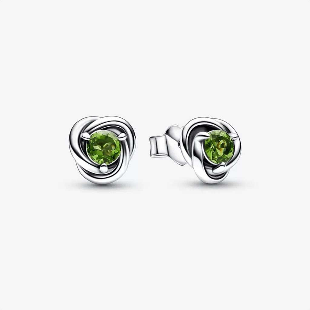 PANDORA  August Birthstone Eternity Circle Stud Earrings