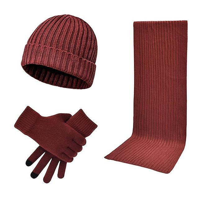 3 knit scarf + Hat + Gloves