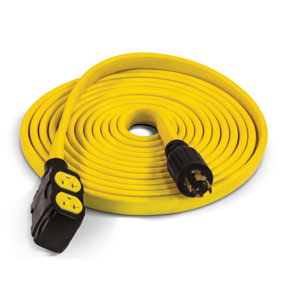 Champion Power Equipment 25 ft. 30 Amp 125250-Volt Duplex-Style Flat Generator Extension Cord 100439