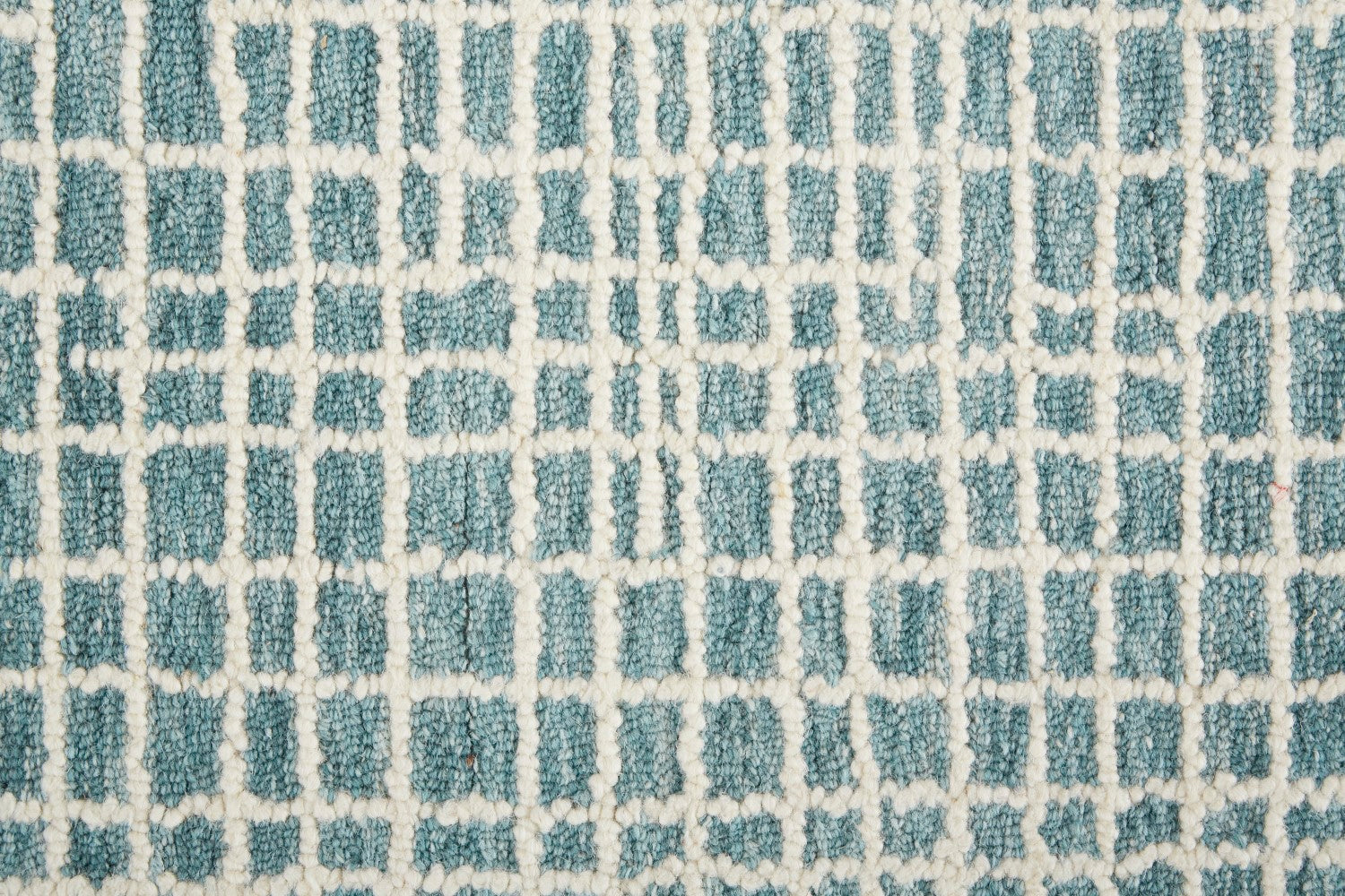 Carrick Hand-Tufted Crosshatch Teal/Stillwater Blue Rug