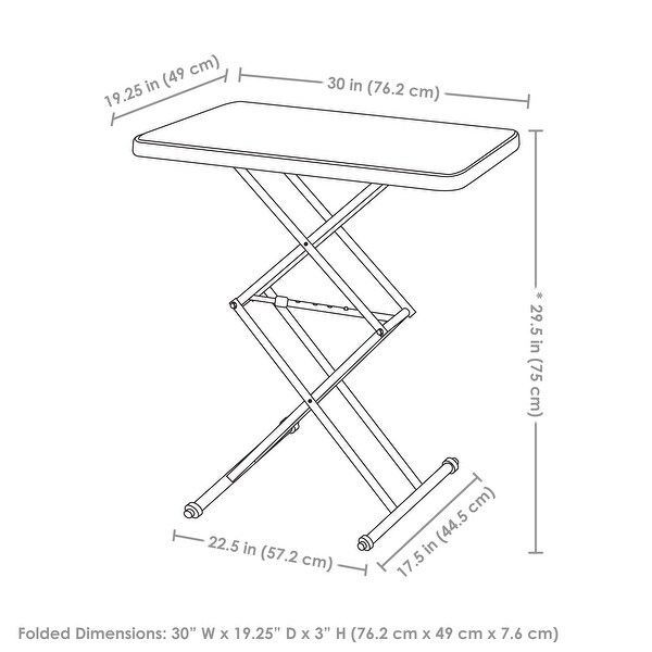 Rectangular Plastic Top Adjustable Leg Patio Table