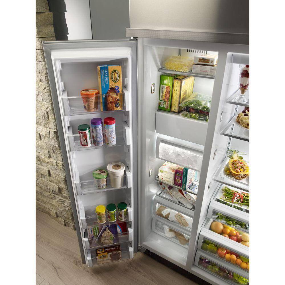 KitchenAid 30 cu. ft. Built-In Side by Side Refrigerator in Panel Ready KBSN608EPA