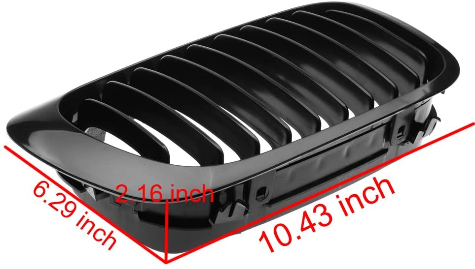 Black Front Sport Kidney Grille for BMW 1999-2002 E46 2-Door Coupe Cabriolet (Pre-facelift Models)