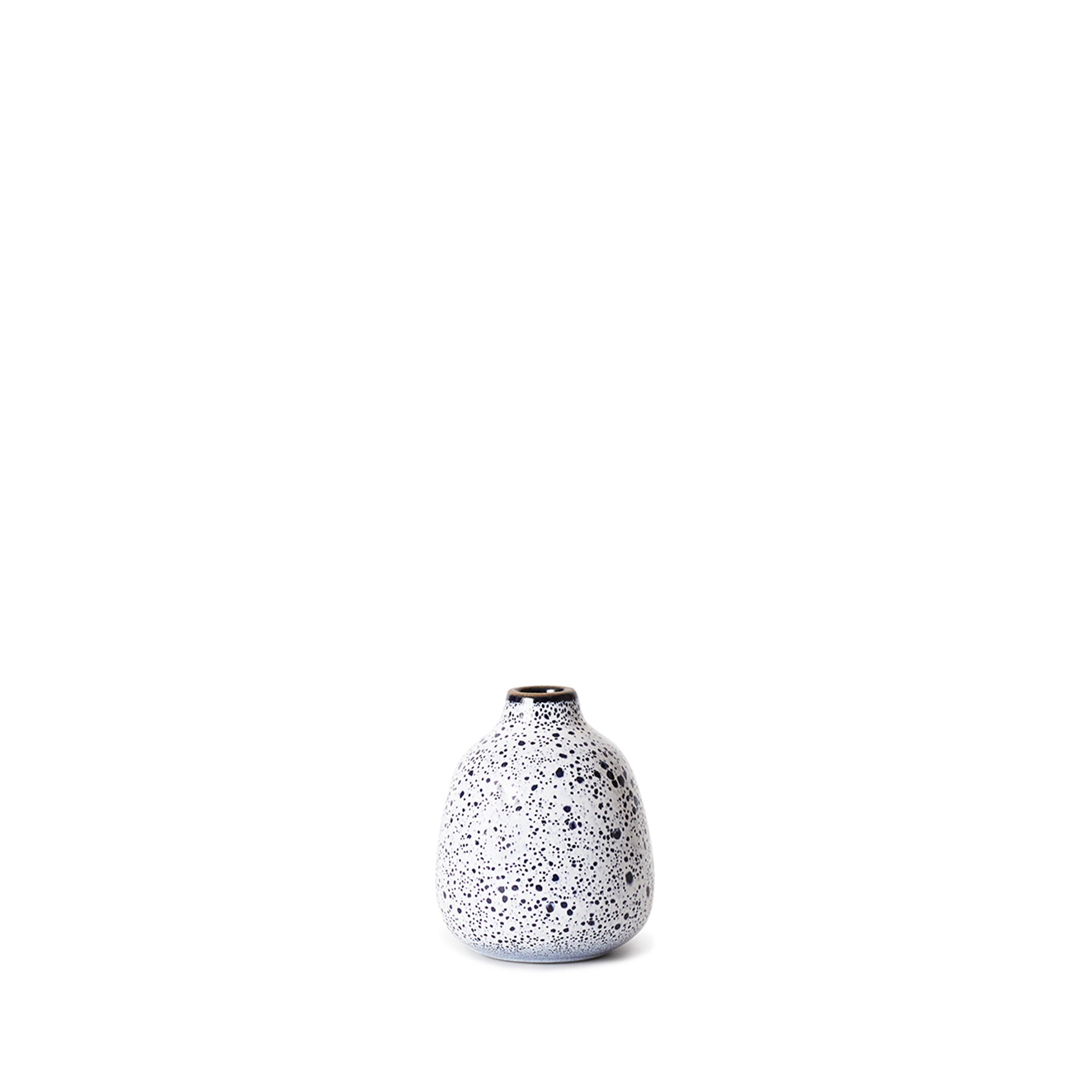 Buddy Vase in Opaque White and Midnight