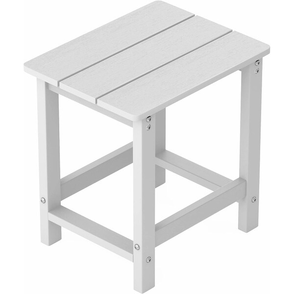 WINSOON Outside Adirondack Square Side Table，Weather Resistant Patio Table