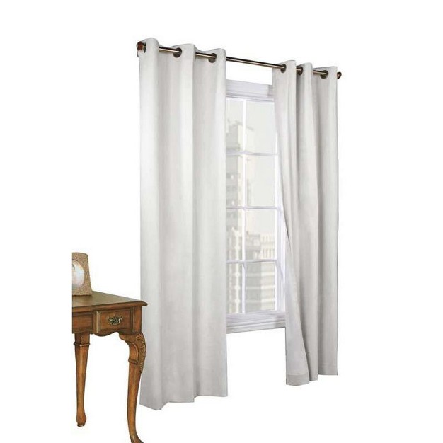 Commonwealth Thermalogic Weather Cotton Fabric Grommet Top Curtain Panel Pair