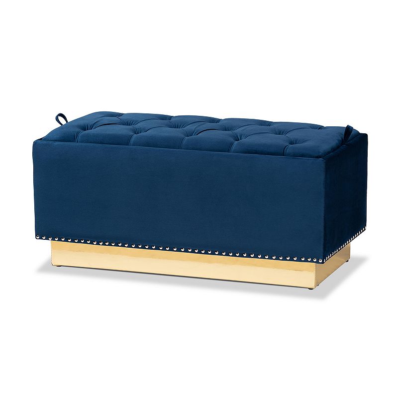 Baxton Studio Powell Tufted Storage Ottoman