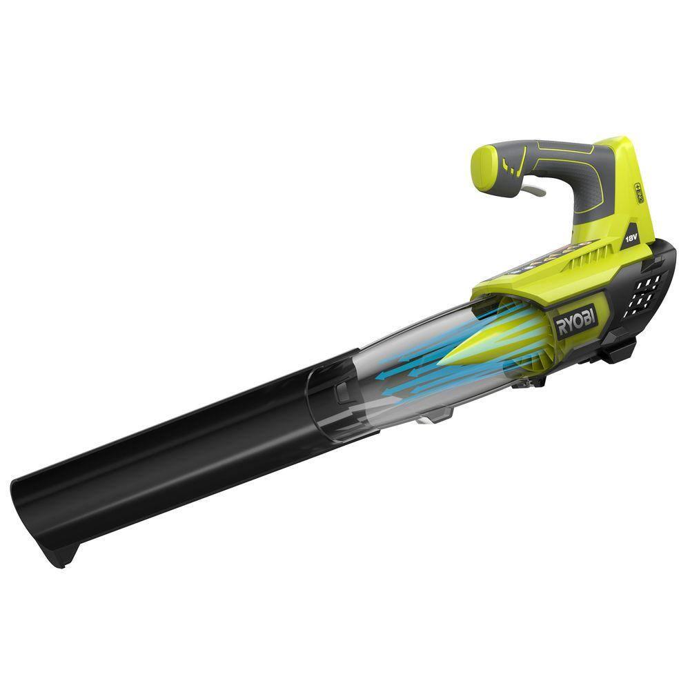 RYOBI ONE 18V 100 MPH 280 CFM Cordless Battery VariableSpeed Jet Fan Leaf Blower and 5 Gal Electrostatic Sprayer