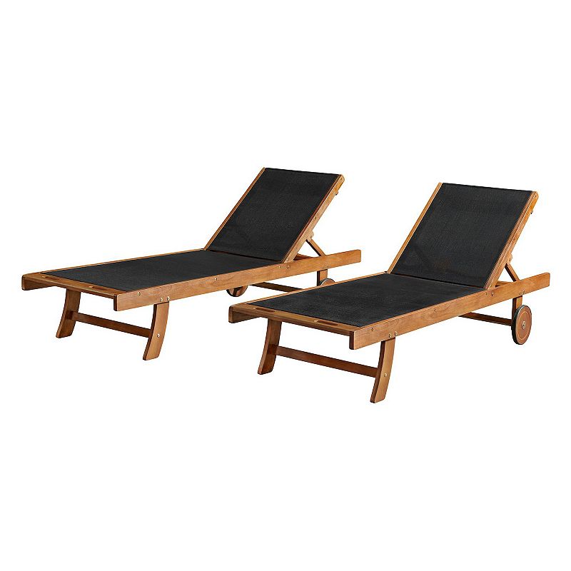 Alaterre Furniture Caspian Outdoor Mesh Lounge Chair 2-piece Set