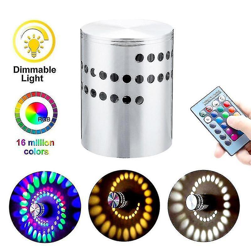 Naiwang Led Wandlamp 3w Rgb Draadloze Aluminium Sconce Creative Wandlampen Voor Thuis Trap Badkamer Slaapkamer Indoor Verlichting Decor