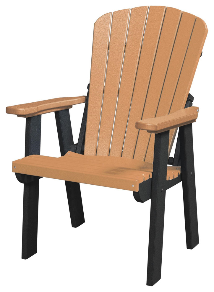 OS Home and Office Model 511CBK Fan Back Chair  Cedar With a Black Base   Transitional   Outdoor Lounge Chairs   by Beyond Stores  Houzz