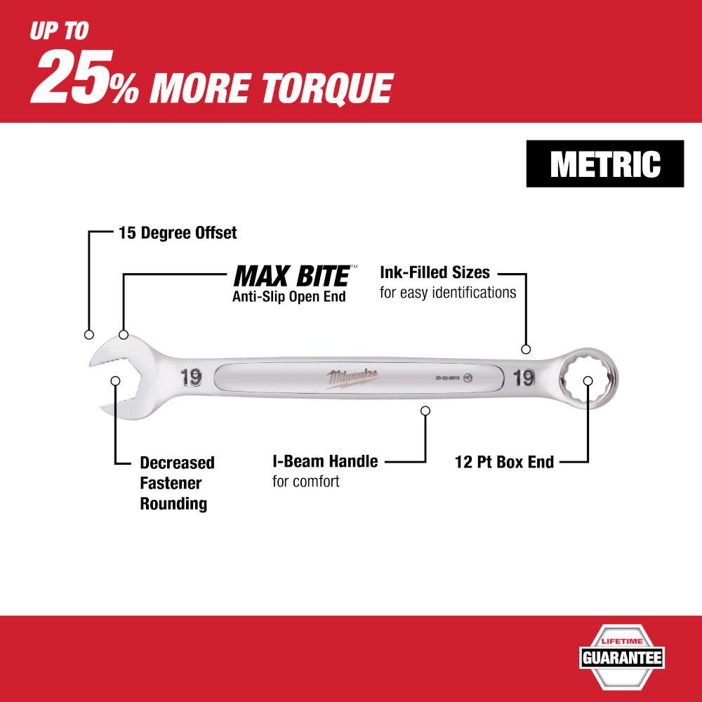 Milwaukee Metric Combination Wrench 11pc Set 48-22-9511 from Milwaukee